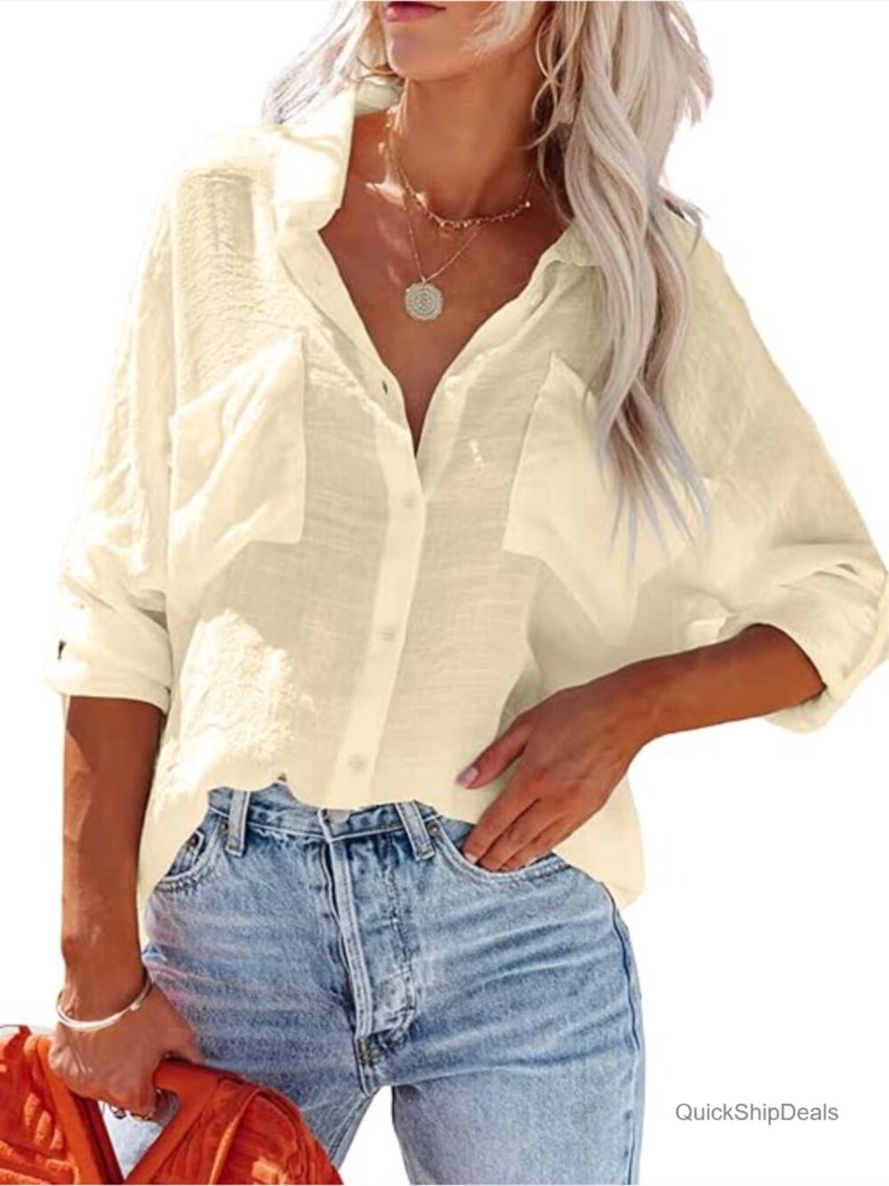 Women's Beach Cover Up Long Sleeve Button Down Blouse Sheer Floral